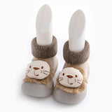 baby sock shoes for winter thick cotton animal styles cute baby floor shoes anti-slip first walkers 0-3 years