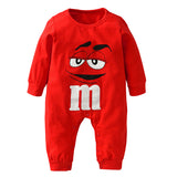 baby boys girls clothes newborn blue and red Long sleeve Cartoon printing Jumpsuit Infant clothing set -  - BabyShop18