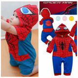 Baby Girl Romper Infant Newborn Cartoon Spiderman Short Sleeve Kids Jumpsuit For Boys Girls Clothes Cotton Hoodies Tops Outfits