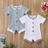 0-18M Summer Baby Girls Short Sleeve Clothes Boys Romper Girl Jumpsuit Infant Playsuit Newborn Casual Outfit Spring
