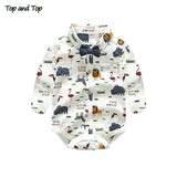 Top and Top Baby Boy Clothing Set Autumn Newborn Gentleman Suit Long Sleeve Bow Shirt+Suspender Pants Kids Cotton Formal Clothes