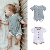 0-18M Summer Baby Girls Short Sleeve Clothes Boys Romper Girl Jumpsuit Infant Playsuit Newborn Casual Outfit Spring