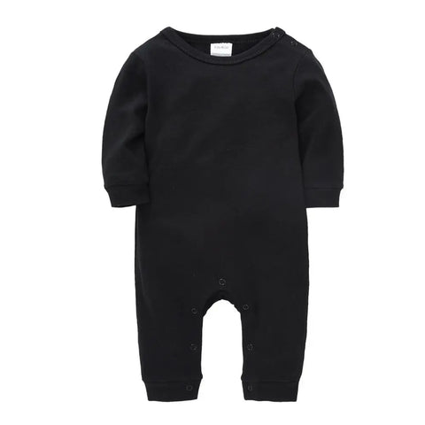 Honeyzone Winter Twins Newborn Clothes Vetement Bebe Garcon Black Full Sleeve Baby Announcement Infant Jumpsuit Bodysuit Baby