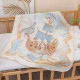 Newborn baby bath towel pure cotton gauze bath towel Class A soft children's blanket absorbent newborn baby blanket