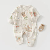 Newborn Spring and Autumn Jumpsuit Full Moon Baby Clothes Baby Colored Cotton Butterfly Clothes Male and Female Baby Clothes