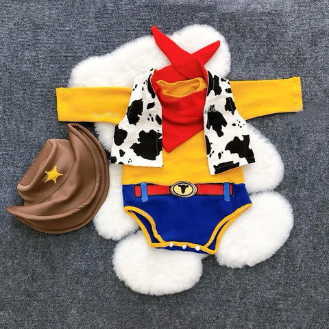 Funny Woody Korean Baby Clothes Boy Girl Romper Infant Baby Bodysuit Newborn Baby Clothes Cotton Jumpsuits Suit Including Hat