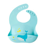 Waterproof Soft Baby Silicone Bibs Cute Cartoon Printed Kids Girl Boy Adjustable Children Bib Baby Lunch Feeding Stuff