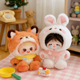 20cm Baby Clothes Little Fox Rabbit Cute Animal  Baby Clothes Jumpsuits Sunny Day Doll Clothes Just Clothes Not Dolls