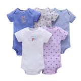 Random Print 5pcs/lot Newborn Baby Bodysuit 0-24M Baby Romper Baby Boy Girl Clothes Set