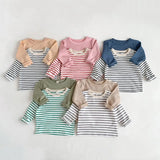 Korea Baby Tee 2023 Baby Autumn Clothes Basic Soft Bottoming Shirt Toddler Girl Clothes T-shirts Baby Boys Clothes Tank Tops New