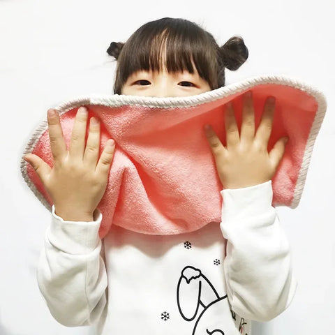 Baby Bibs for Children Washing Face Towel Soft Salive Towel Boys Girls Learning Brushing Teeth Towel for 3-8 Years Kids