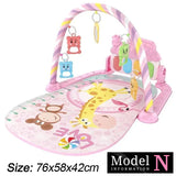Baby Fitness Stand Music Play Gym Activity Toys Newborn Piano Crawling Blanket Pedal Game Pad Early Education 0-36 Months Gifts