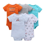 Random Print 5pcs/lot Newborn Baby Bodysuit 0-24M Baby Romper Baby Boy Girl Clothes Set