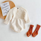 2025 Spring Baby Clothes Girls Romper Autumn Long Sleeve Baby Girl Knit Hollow Out Rompers Baby Jumpsuit Baby Clothes