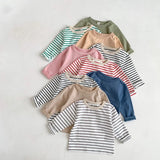 Korea Baby Tee 2023 Baby Autumn Clothes Basic Soft Bottoming Shirt Toddler Girl Clothes T-shirts Baby Boys Clothes Tank Tops New
