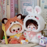 20cm Baby Clothes Little Fox Rabbit Cute Animal  Baby Clothes Jumpsuits Sunny Day Doll Clothes Just Clothes Not Dolls