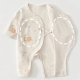 Newborn Spring and Autumn Jumpsuit Full Moon Baby Clothes Baby Colored Cotton Butterfly Clothes Male and Female Baby Clothes