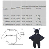 2023 Baby Halloween Cosplay Costume Solid Print Hat+Romper Bag Bone Pumpkin Bodysuit Gift Boy Girl Disguise Vampire Clothes