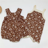 Summer Baby Girl Clothes Floral Newborn Girl Romper Sleeveless Soft Cotton Newborn Jumpsuits Outfits Infant Clothing