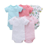 Random Print 5pcs/lot Newborn Baby Bodysuit 0-24M Baby Romper Baby Boy Girl Clothes Set