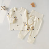 Children's 2-Piece Set Of Cotton Pyjamas Underwear Boneless A Toddler Long-Sleeved Trousers Baby Clothes Baby Clothes Homewear