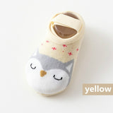 1 Pair Fashion Baby Girls Boys Cute Cartoon Non-slip Cotton Toddler Floor Socks Animal pattern First Walker Shoes for Newborns