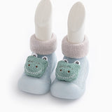 baby sock shoes for winter thick cotton animal styles cute baby floor shoes anti-slip first walkers 0-3 years