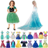 Girl Elsa Anna Dress Costumes Kid Party Dresses Baby Girl Clothes Unicorn Tianan Belle Arabian Girls