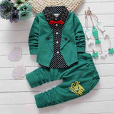 Infant Formal uniform suit 2017 Baby Boys Wedding Clothing Sets Newborn children Bow tie jacket + pants toddler clothes -  - BabyShop18