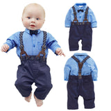 2016 new red plaid rompers shirts+jeans baby boys clothes bebe clothing set -  - BabyShop18