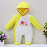 newborn hoodie autumn and warm winter girls one piece romper long sleeve boys clothes coral fleece baby rompers -  - BabyShop18