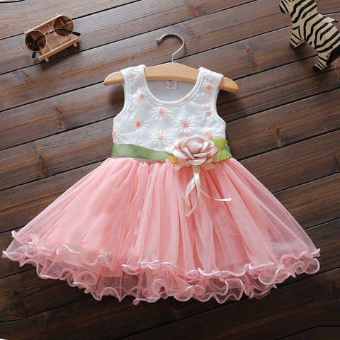 Summer print dress for birthday party, looks like princess tutu, looks cute -  - BabyShop18