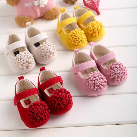 Candy Colors Newborn Baby Prewalker Soft Bottom Anti-slip, Big Flower Shoes -  - BabyShop18