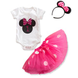 Baby Girl Clothes 1st Birthday Cake Smash Outfits Infant Clothing Sets Romper+Tutu Skirt+Flower Cap Newborn -  - BabyShop18